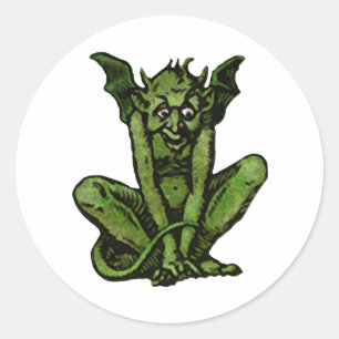 Adesivo Goblin Fantasy Demon Criatura Goblin Verde Gótica