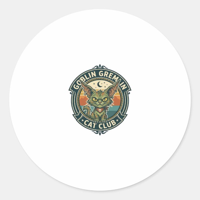 Adesivo Goblin Gremlin Gato Design Fofo de Kitty - Goblin  (Frente)