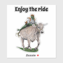Adesivo Goblin Rider Ox Racing Fantasy Art Sticker