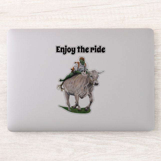 Adesivo Goblin Rider Ox Racing Fantasy Art Sticker (Computador)