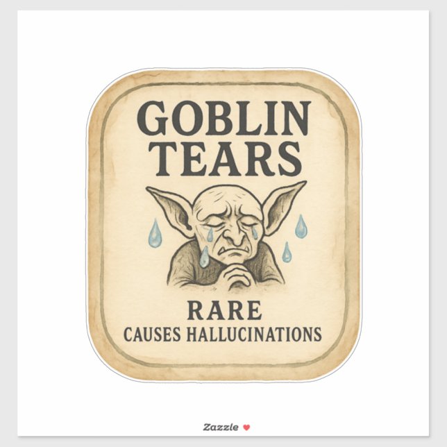 Adesivo Goblin Tears - Halloween Apothecary Label (Folha)