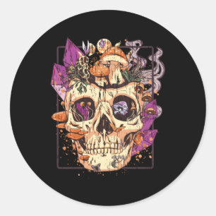 Adesivo Goblincore Aestético Grunge Moon Crystals Mushroom