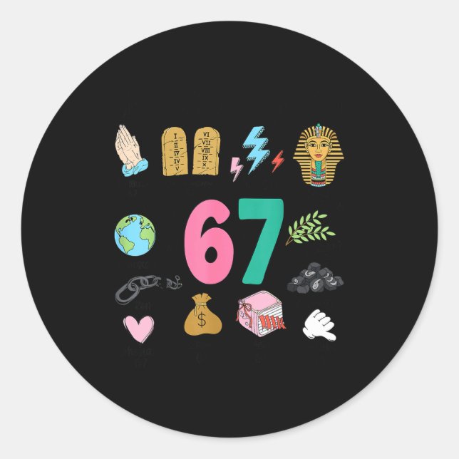 Adesivo God Did It First Christian 6 7 Meme Six Seven Bibl (Frente)