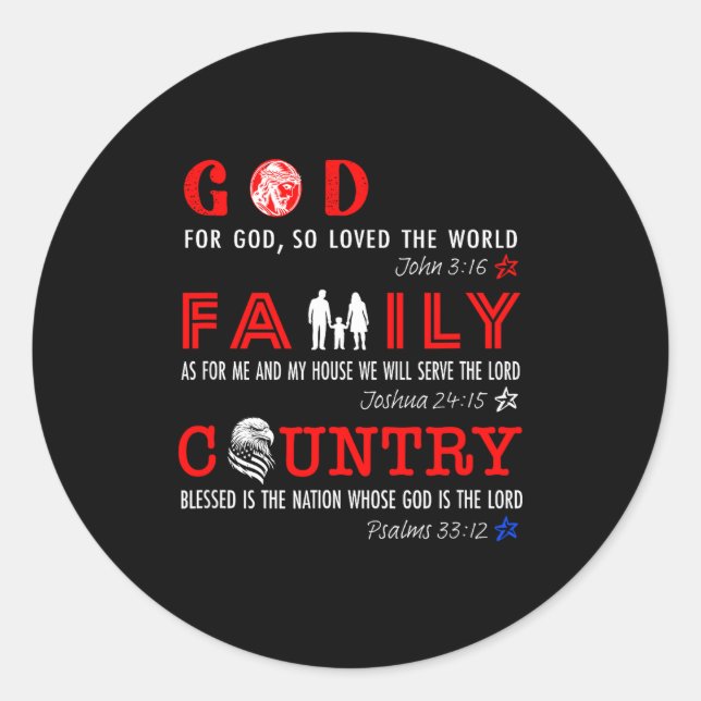 Adesivo God Family Country  (Frente)