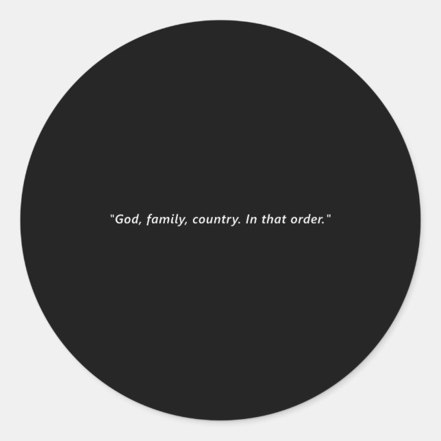 Adesivo God, Family, Country. In That Order.  (Frente)