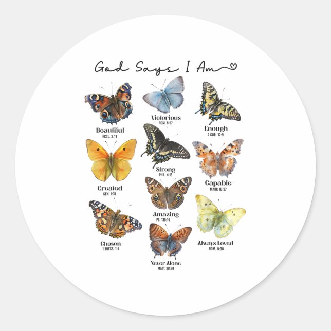 Adesivo God Says I Am Bible Verse Religious Christian Butt (Frente)