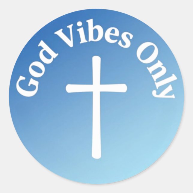 Adesivo God Vibes Only (Frente)