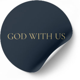 Adesivo GOD WITH US – Navy Minimal Christmas Sticker