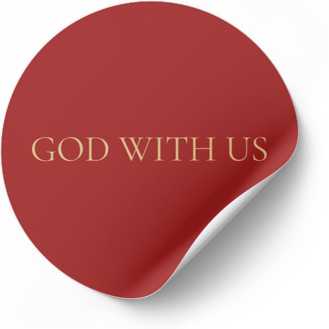 Adesivo GOD WITH US Red Minimal Christmas Sticker #4 (Criador carregado)