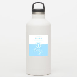 Adesivo Godson Baptism Blue Child of Deus Personalizado
