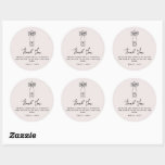 Adesivo Going to the Chapel Coquette Wedding Favor<br><div class="desc">Coquette wedding stickers featuring a hand -drawn champagne bottle illustration. Perfect for bridal showers,  wedding favors,  envelope seals,  and aesthetic minimalist wedding decor. Soft,  romantic,  and timeless design for modern brides.</div>