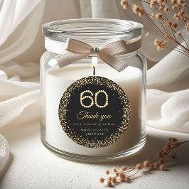 Adesivo Gold Diamonds 60th Birthday Thank you Sticker