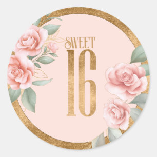 Adesivo Gold Foil Floral Sweet Six Blush ID756