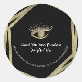 Adesivo Gold Foil Geométrico Lash Beauty Salon Business