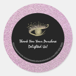 Adesivo Gold Foil Rosa Glitter Lash Beaut Salon Business