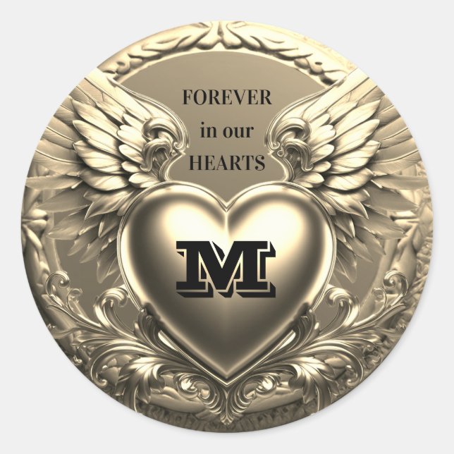 Adesivo Gold Monogram Template  (Frente)