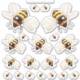 Adesivo Golden Honey Fairy World – 2a - 20 bees sheet