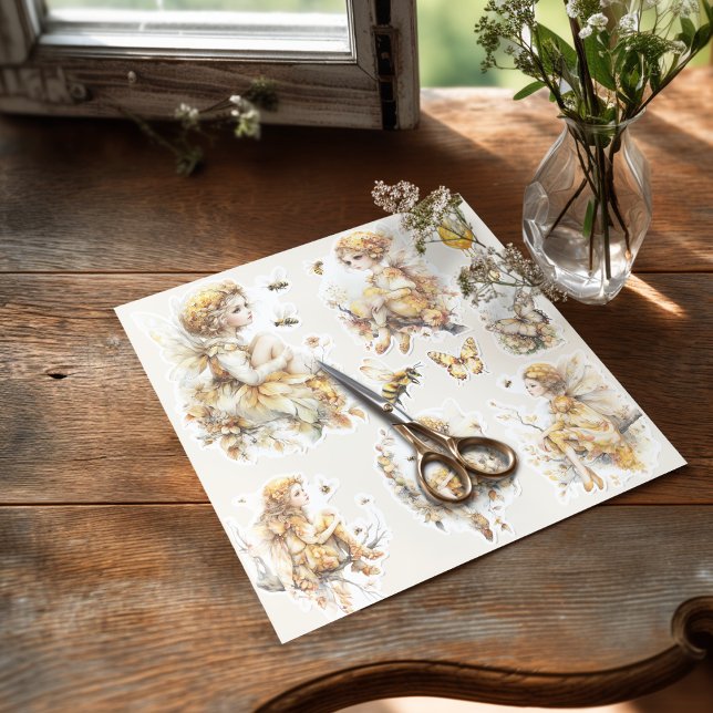 Adesivo Golden Honey Fairy World – The Awakening (Sticker on the table with the scissors)