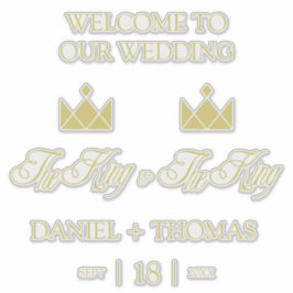 Adesivo Golden King Crowns for Gay Wedding