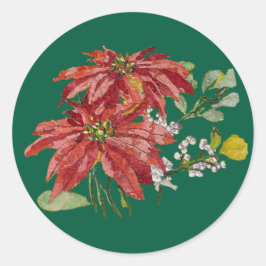 Adesivo Golden Poinsettia | Fine Art Christmas Sticker