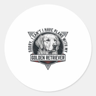Adesivo Golden Retriever Desculpe Tenho Planos Amante de C