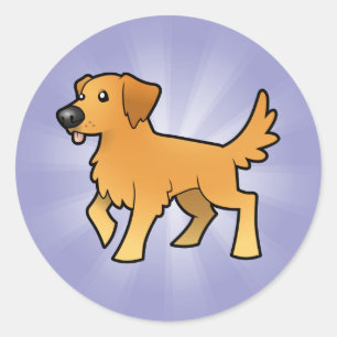 Adesivo Golden retriever dos desenhos animados