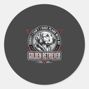 Adesivo Golden Retriever Planeja Design de Crachá de Cacho