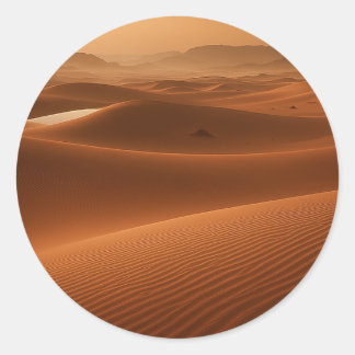 Adesivo Golden Serenity – Desert Landscape at Sunset