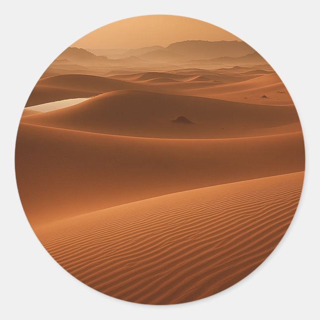 Adesivo Golden Serenity – Desert Landscape at Sunset (Frente)