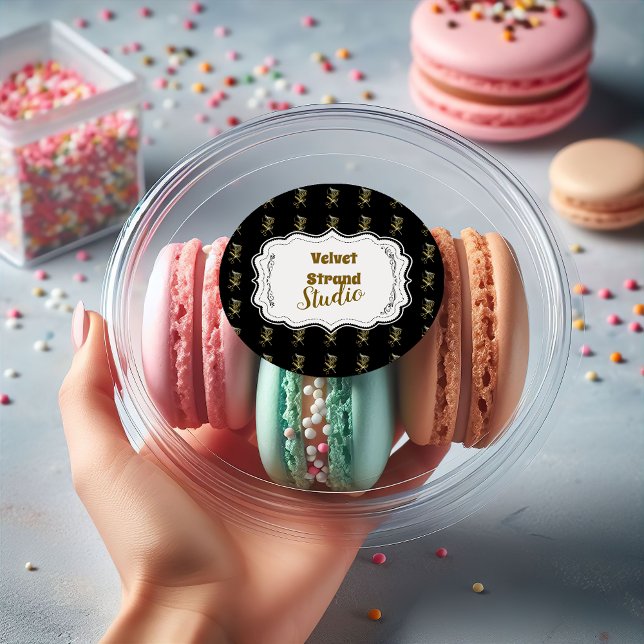 Adesivo Golden Shears Luxury Stylist Business (Criador carregado)