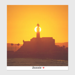 Adesivo Golden Sunset Silhouette of Farol da Barra Salvado