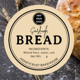 Adesivo Golden Tan Bakery Sourdough Bread Label Sticker