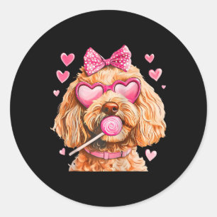 Adesivo Goldendoodle Coquette Laço Raglan Dia dos Namorado