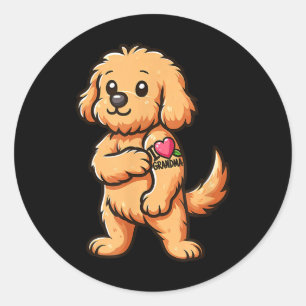 Adesivo Goldendoodle Eu Adoro Tatuagem De Cachorro Engraça