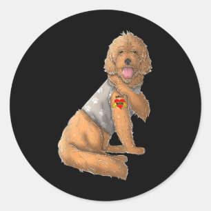Adesivo Goldendoodle Eu Amo Mamãe Tatuagem Cão Engraçado M