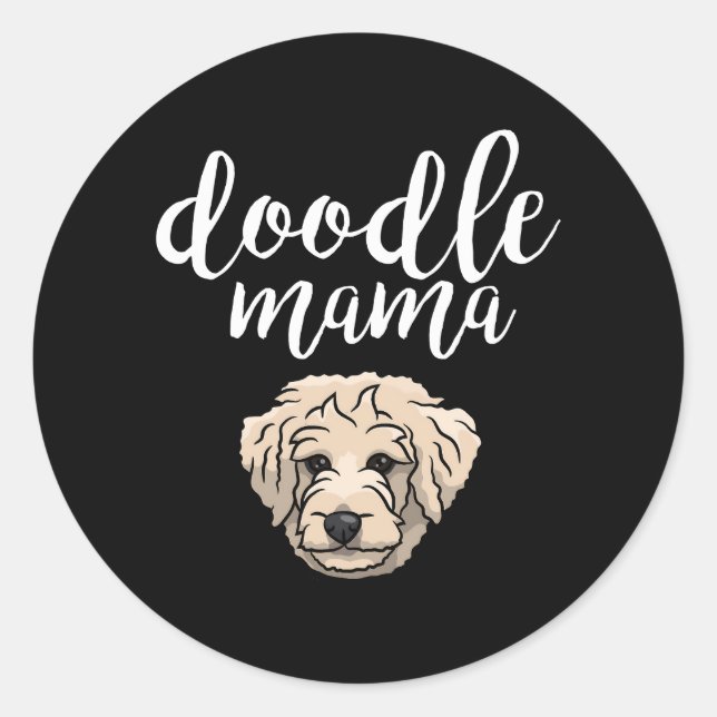 Adesivo Goldendoodle Mama Doodle Mãe (Frente)