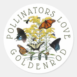 Adesivo Goldenrod Solidago Wildflower e Pollinators Clas