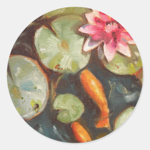 Adesivo Goldfish Koi Pond Water Lily