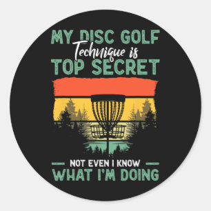 Adesivo Goleador de Disco Engraçado Minha Técnica de Golfe