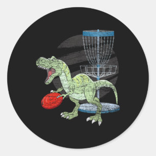 Adesivo Goleador de Frisbee T Rex Dinossauro Jogador de Go