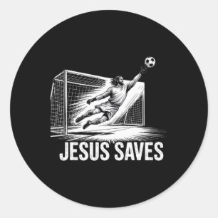 Adesivo Goleiro de Futebol Jesus Salva Soc Cristiano