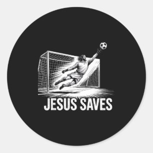 Adesivo Goleiro de Futebol Jesus Salva Soc Cristiano