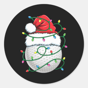 Adesivo Golf Ball Papai Noel Chapéu Homens Mulheres Natal 