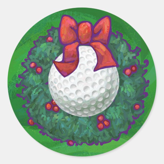 Adesivo Golf Ball Wreath na Terra Verde (Frente)
