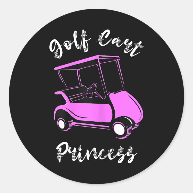 Adesivo Golf Cart Princesa Golf Carrinho Douradas (Frente)