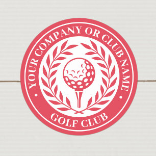 Adesivo Golf Clássico - Nome Personalizado Vermelho