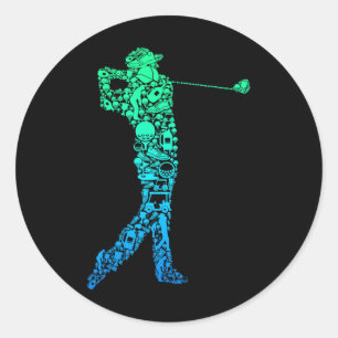 Adesivo Golf Club Golfer Golfe Homens Crianças