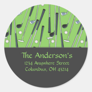 Adesivo Golf Clubs Design 2 Rótulos de endereço/adesivos