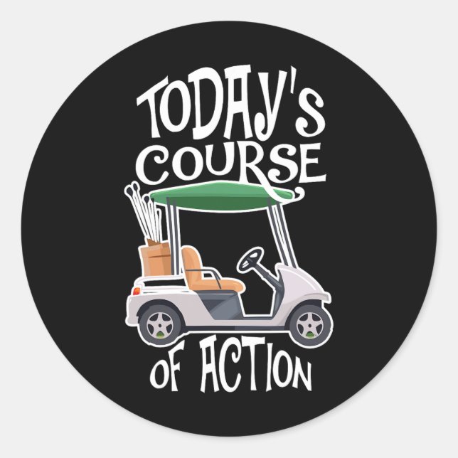 Adesivo Golf Course Golf Cart Life Golfer Aposentado Retir (Frente)