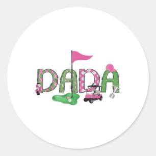 Adesivo Golf Dada Buraco Rosa Numa Garota primeiro anivers